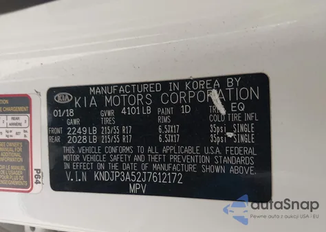 2018 Kia Soul + z USA, uszkodzony, nr VIN KNDJP3A52J7612172